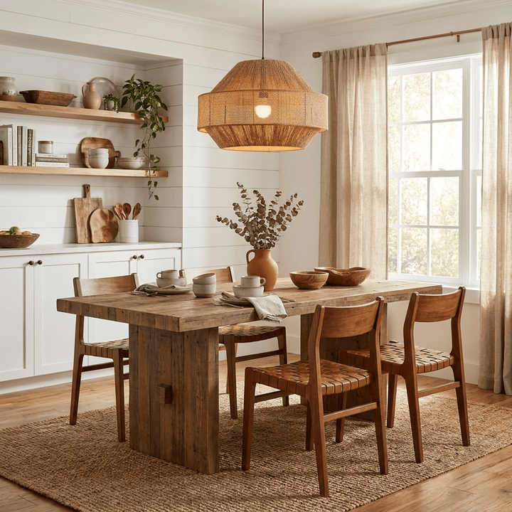 Jute Rattan Woven Pendant Lamp - Vakkerlight