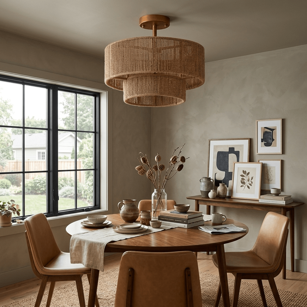 Jute Two Tier Semiflush - Vakkerlight