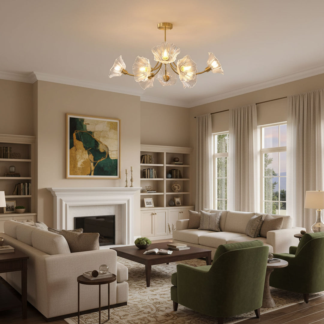 Kalin Flower Glass Chandelier - Vakkerlight