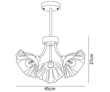 Kalin Flower glazen kroonluchter — Dimension drawings 1