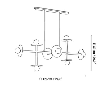Strada Chandelier — Dimension drawings 1