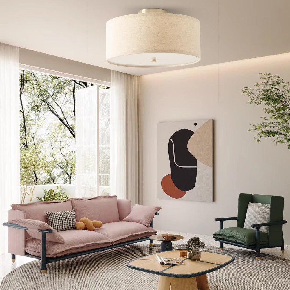 Kasha Linen Ceiling Light - Vakkerlight