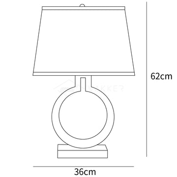 Keyhole Ring Tischleuchte — Maßzeichnungen 1