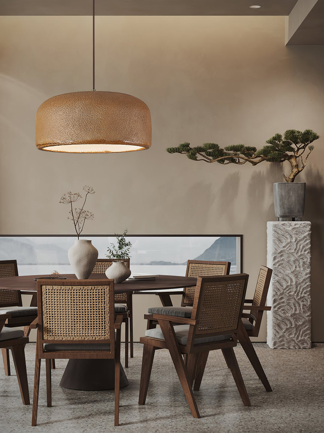 Khmara Resin Dome Pendant Lamp - Vakkerlight