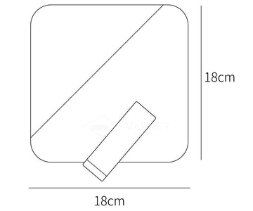 Kneeland Rotatable Wall Lamp — Dimension drawings 1
