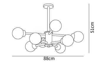 Lampadario in legno Kozan — Dimension drawings 2
