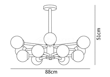 Lampadario in legno Kozan — Dimension drawings 4