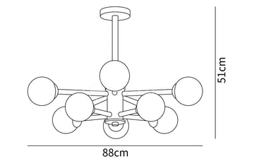 Lampadario in legno Kozan — Dimension drawings 3
