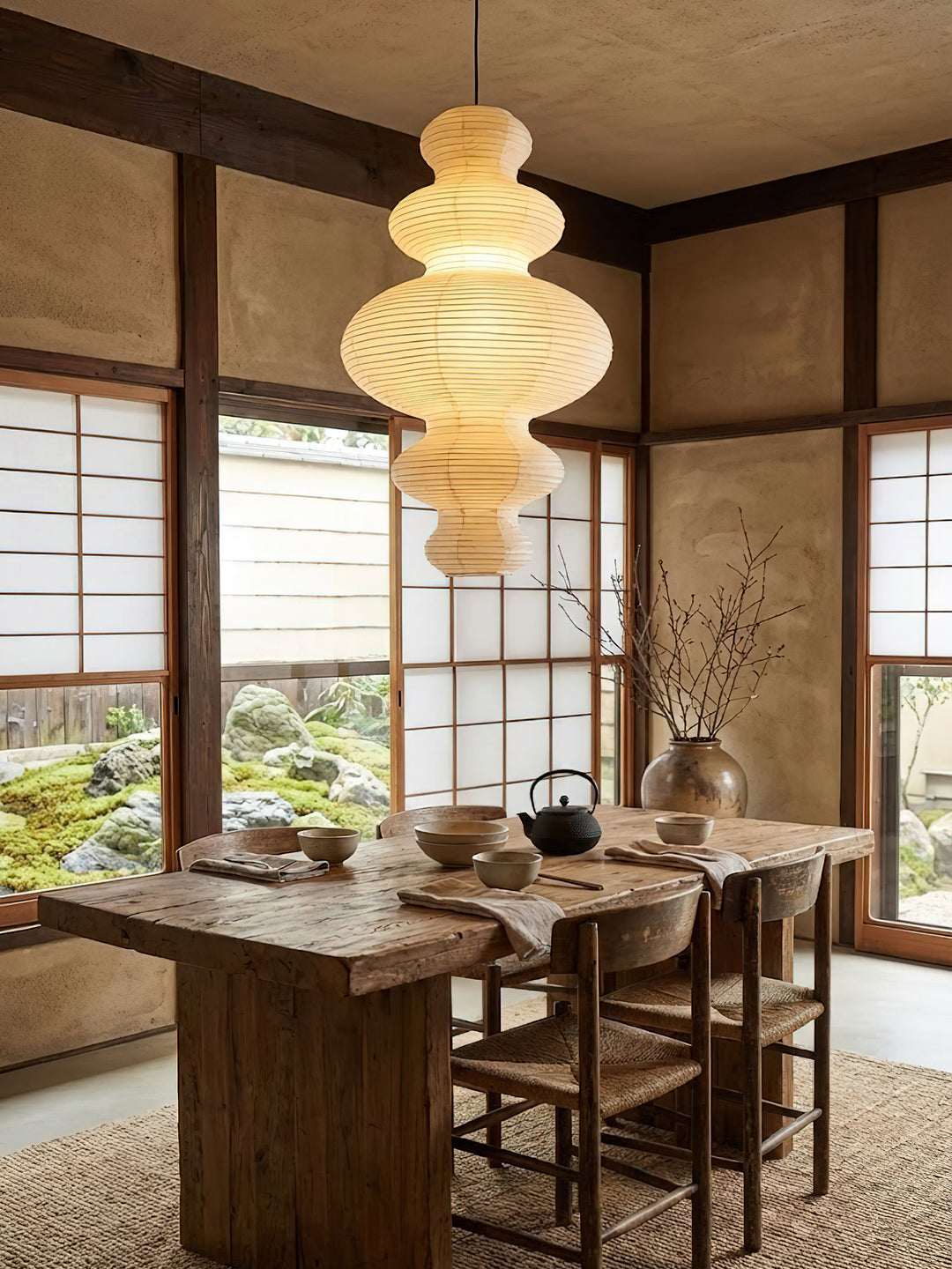 Kozo Paper Metal Pendant Lamp – detail 3