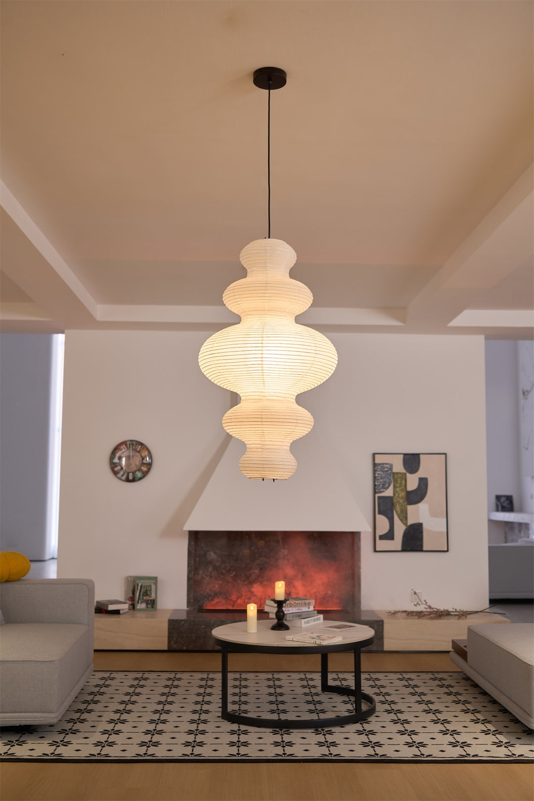 Kozo Paper Metal Pendant Lamp – detail 16