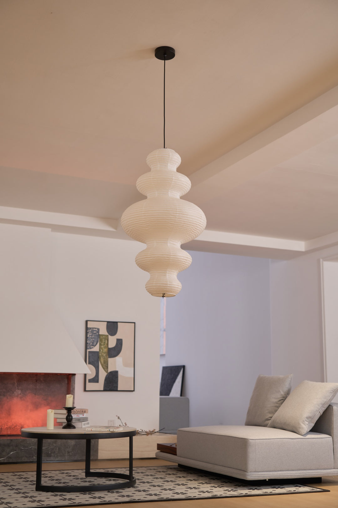 Kozo Paper Metal Pendant Lamp – detail 17
