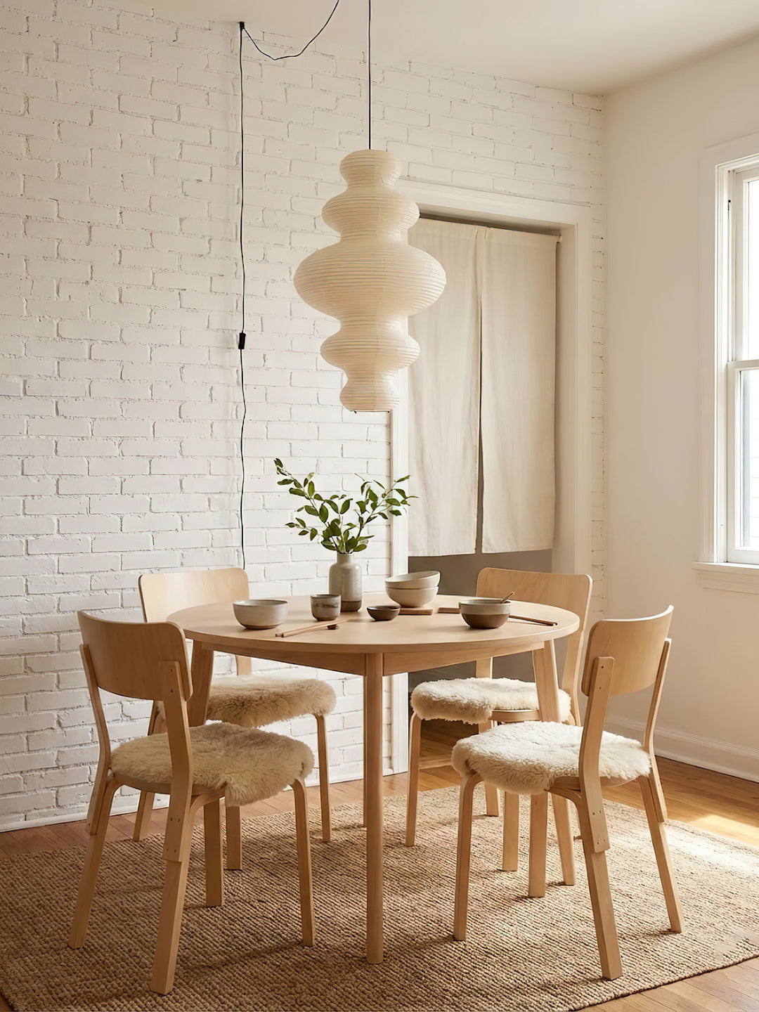 Kozo Paper Tower Swag Pendant – detail 4