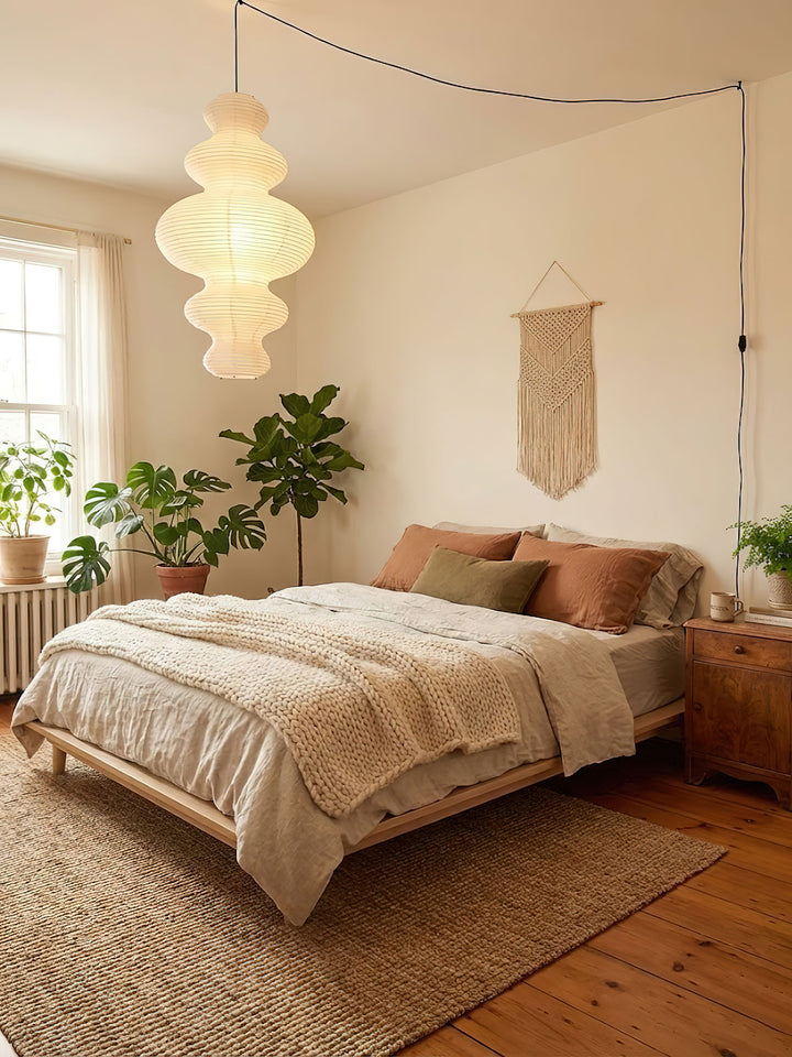 Kozo Paper Tower Swag Pendant – detail 7