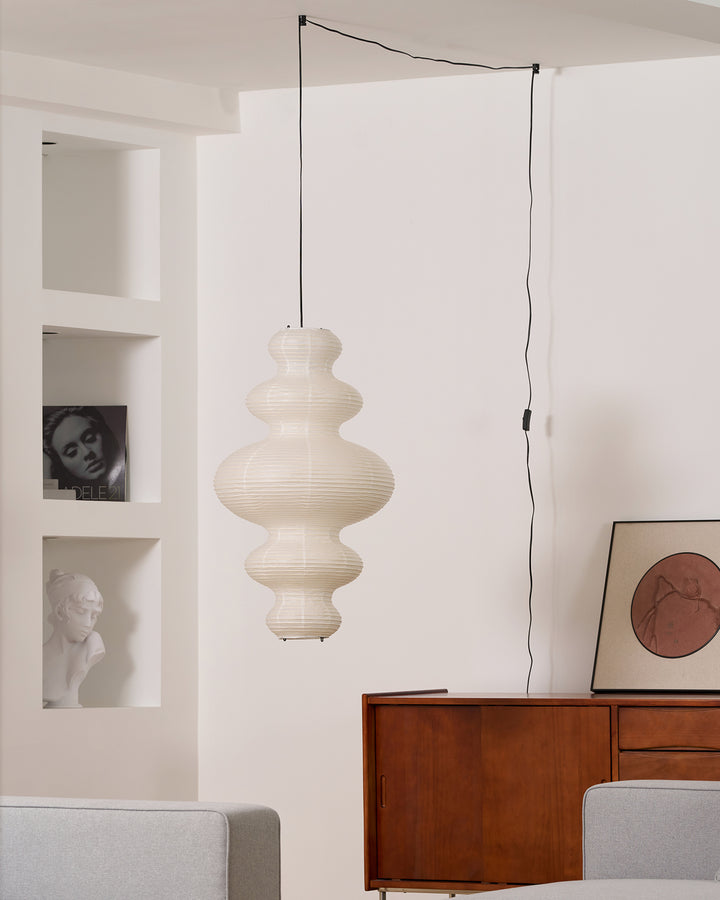 Kozo Paper Tower Swag Pendant – detail 11