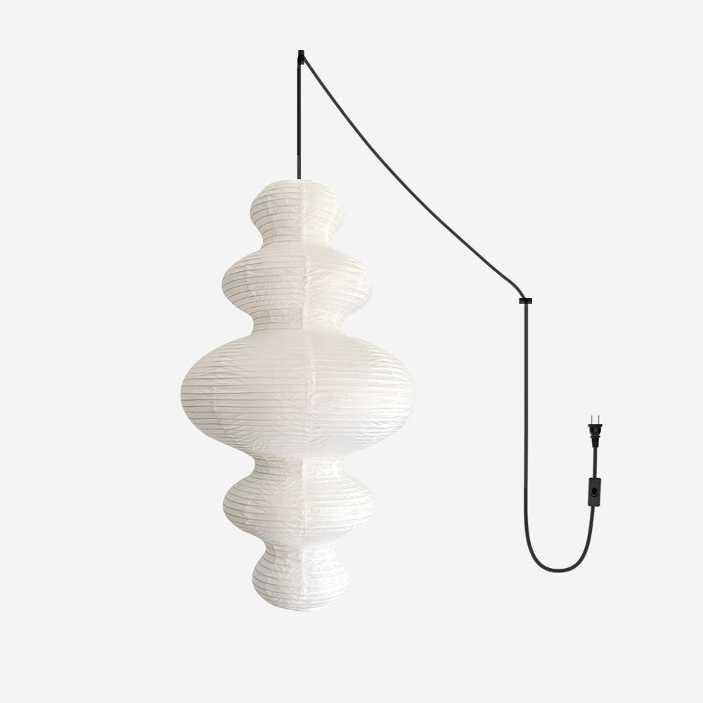 Kozo Paper Tower Swag Pendant – detail 14