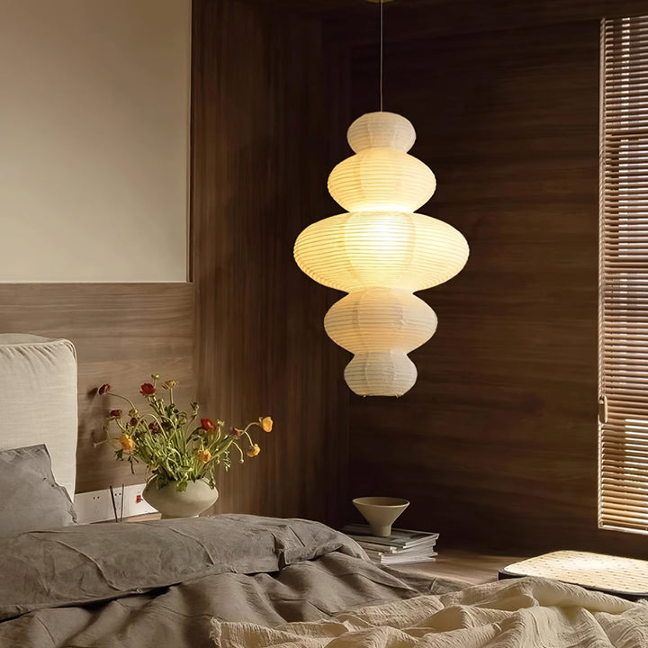 Kozo Paper Tower Swag Pendant – detail 19