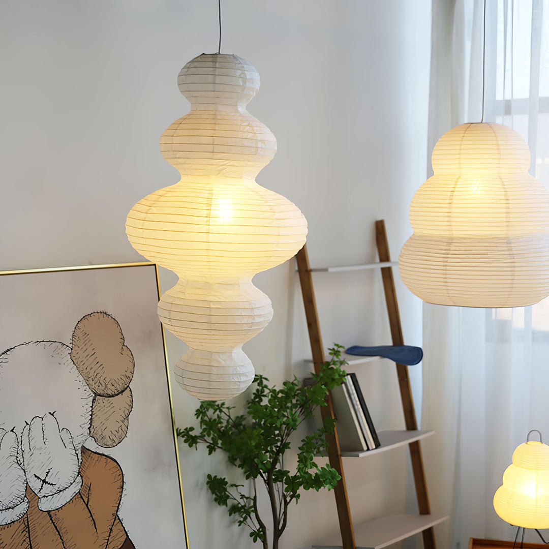 Kozo Paper Tower Swag Pendant – detail 20