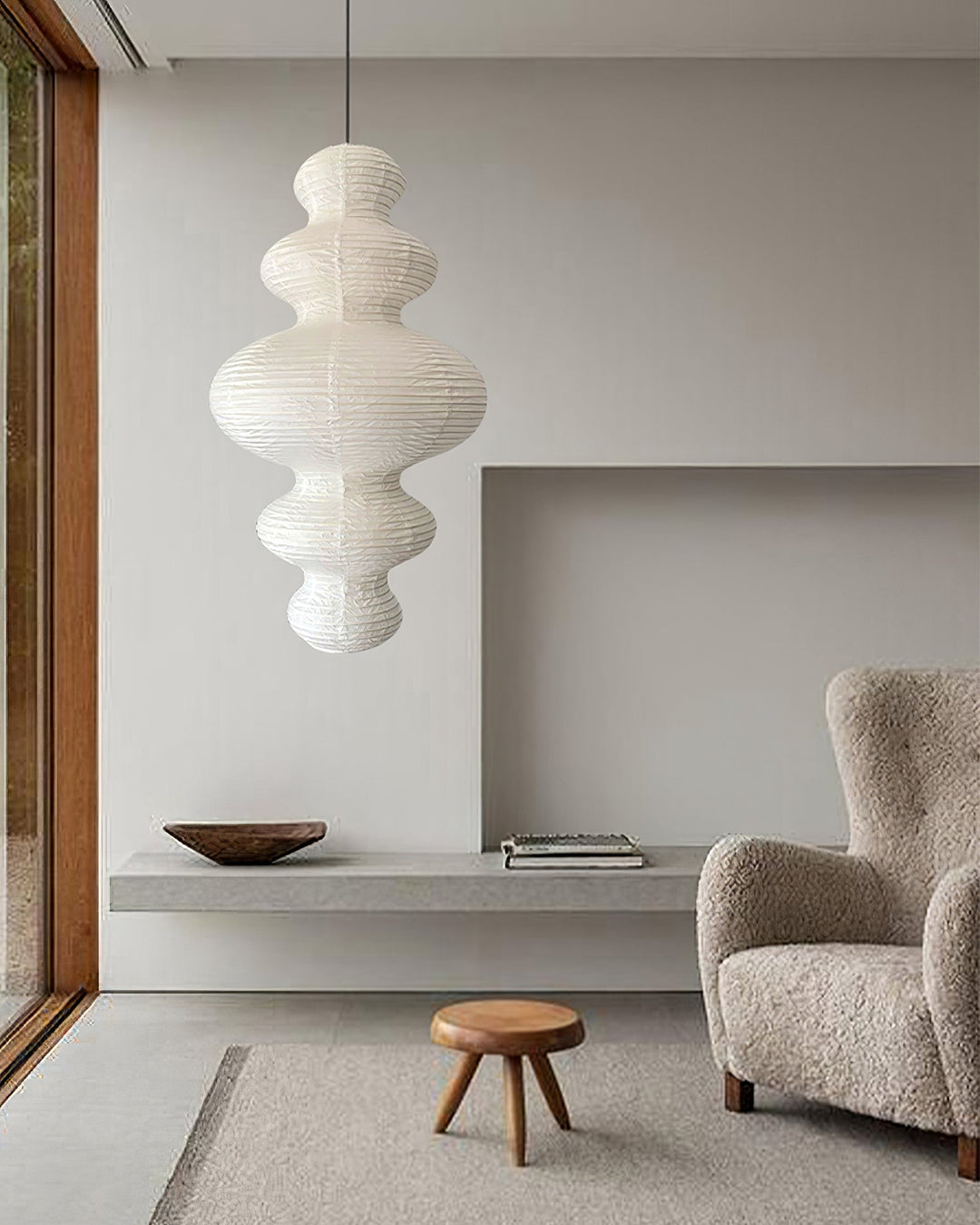 Kozo Paper Tower Swag Pendant – detail 24