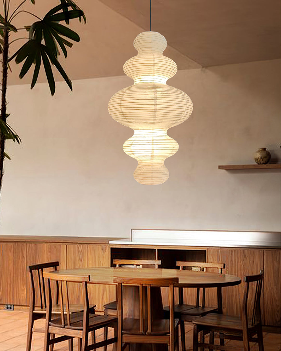 Kozo Paper Tower Swag Pendant – detail 32