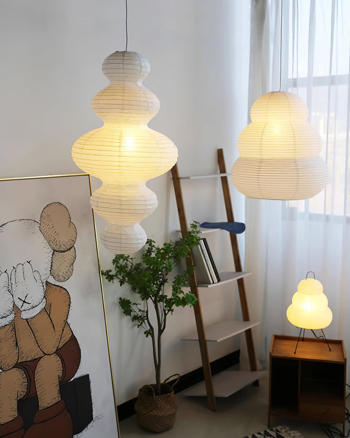 Kozo Paper Tower Swag Pendant – detail 35
