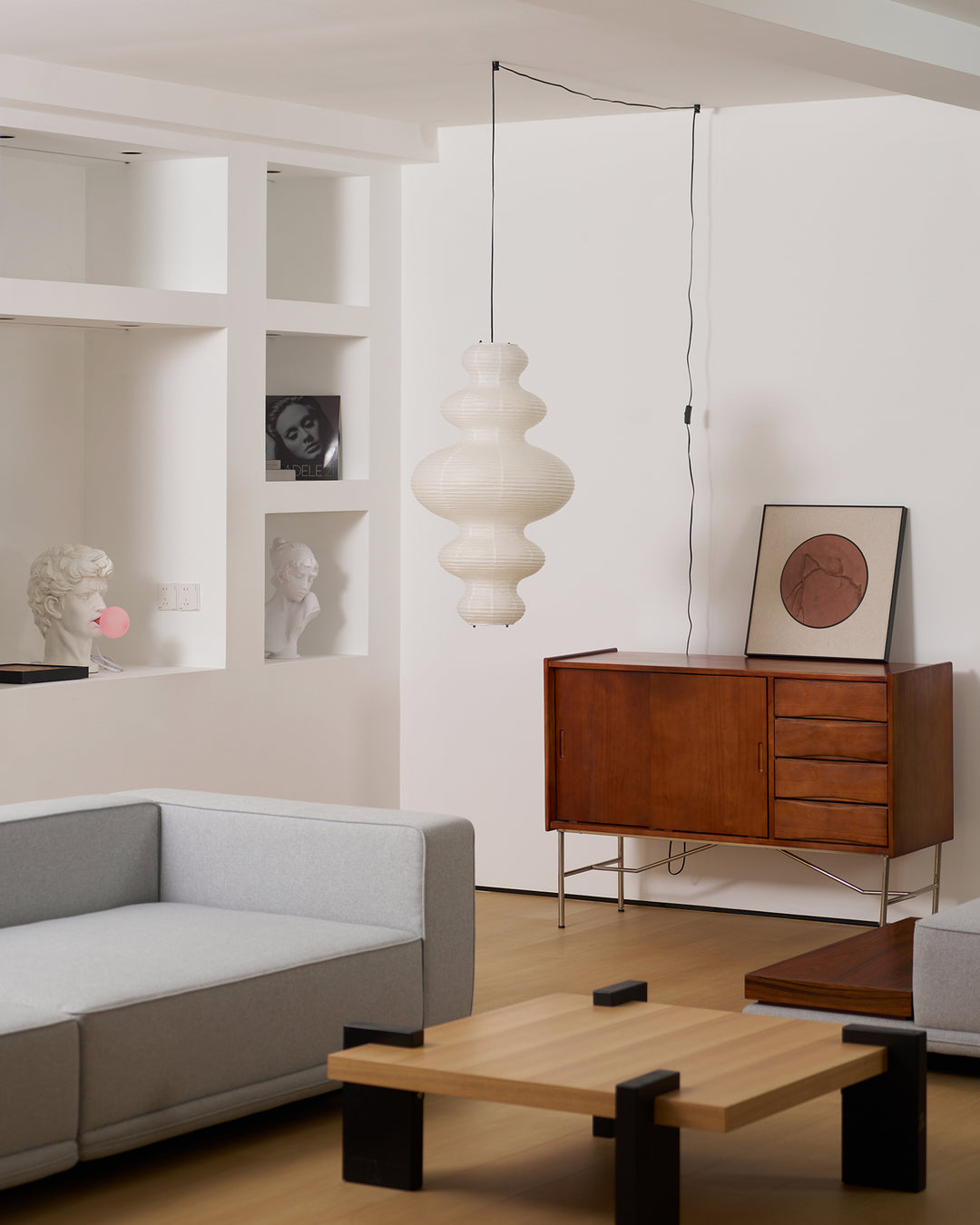 Kozo Paper Tower Swag Pendant – detail 40
