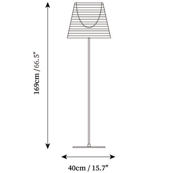 Lámpara de Pie Chrome Prism — Dimension drawings 1