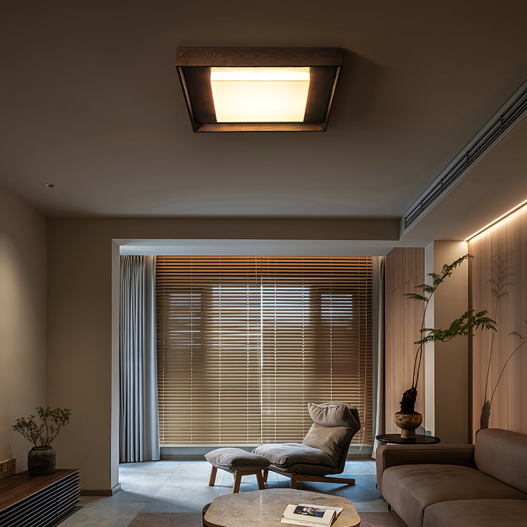 Kurin Wood Frame Ceiling Light - Vakkerlight