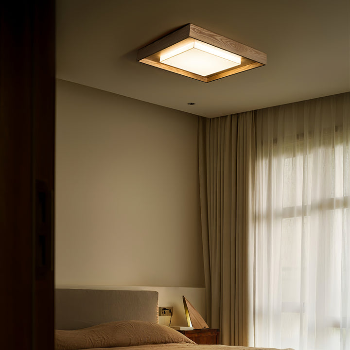 Kurin Wood Frame Ceiling Light - Vakkerlight