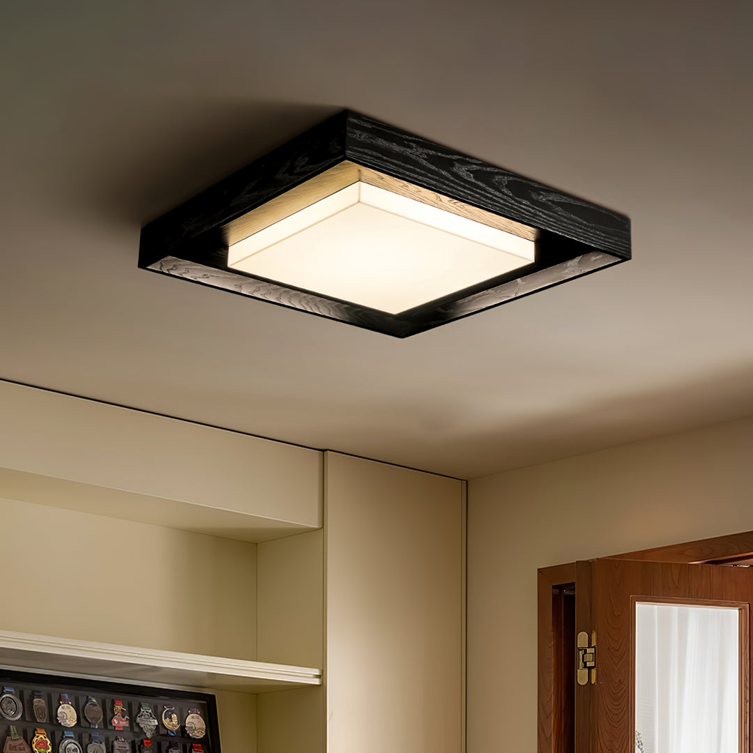 Kurin Wood Frame Ceiling Light - Vakkerlight