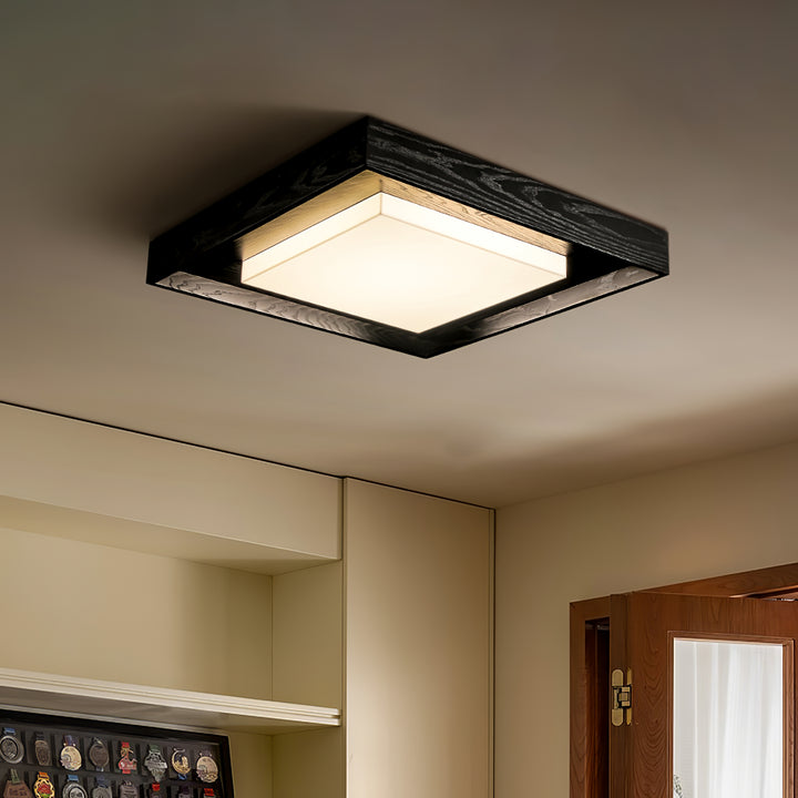 Kurin Wood Frame Ceiling Light - Vakkerlight