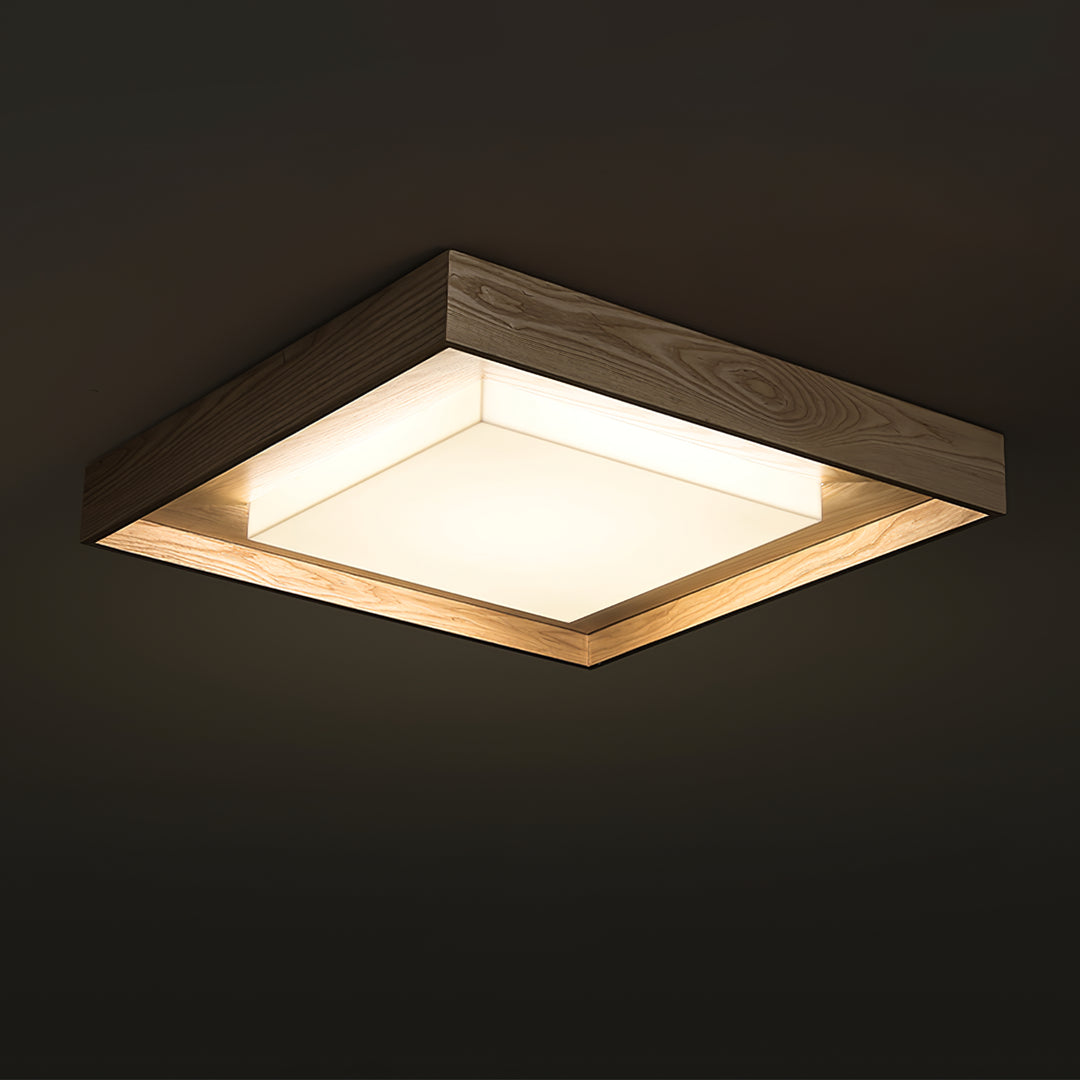 Kurin Wood Frame Ceiling Light - Vakkerlight