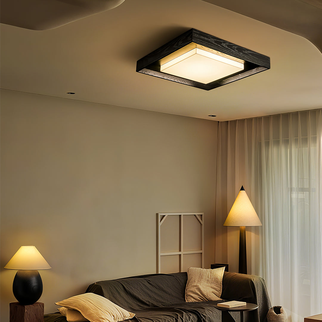 Kurin Wood Frame Ceiling Light - Vakkerlight