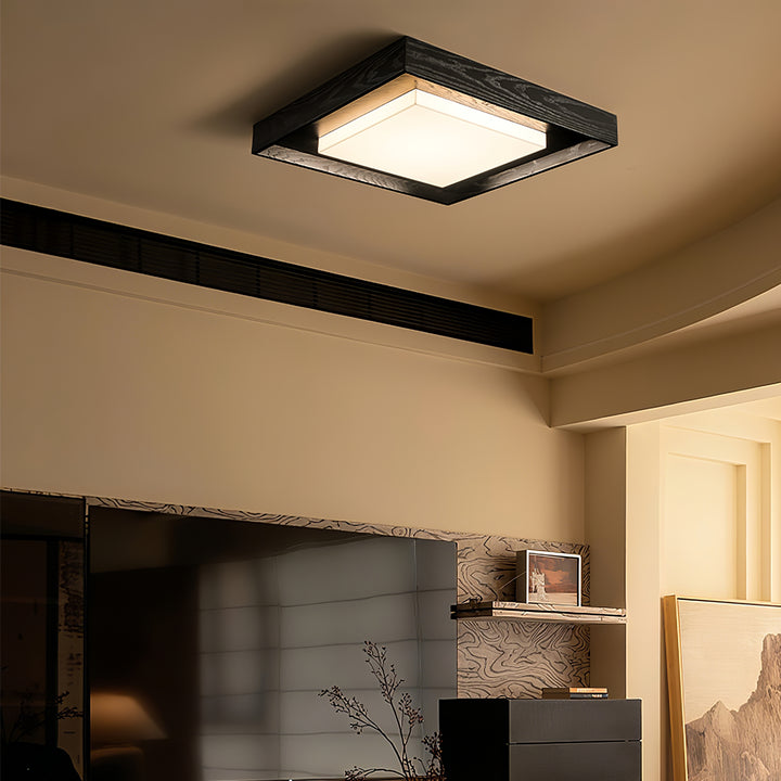 Kurin Wood Frame Ceiling Light - Vakkerlight