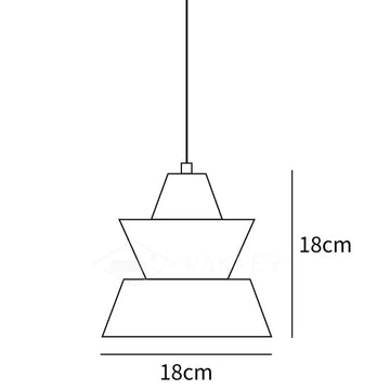 Luminaire Suspendu Trivola en Alabâtre — Dimension drawings 1