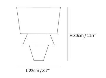 Applique Murale Laboratory en Albâtre — Dimension drawings 1