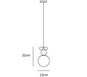Laila Mini Pendant Light — Dimension drawings 2