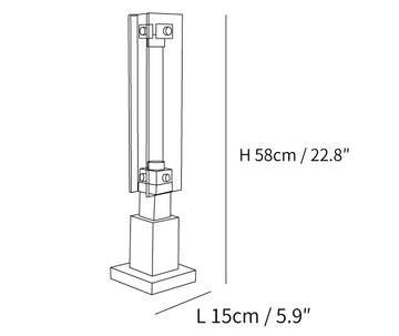 Lámpara de Mesa Lampadaire — Dimension drawings 1
