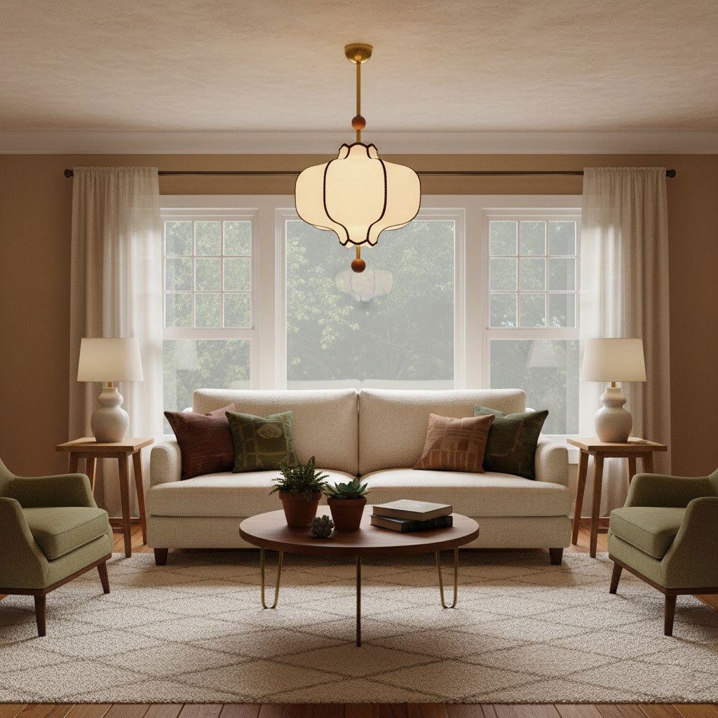 Lantern Fabric Pendant Light - Vakkerlight