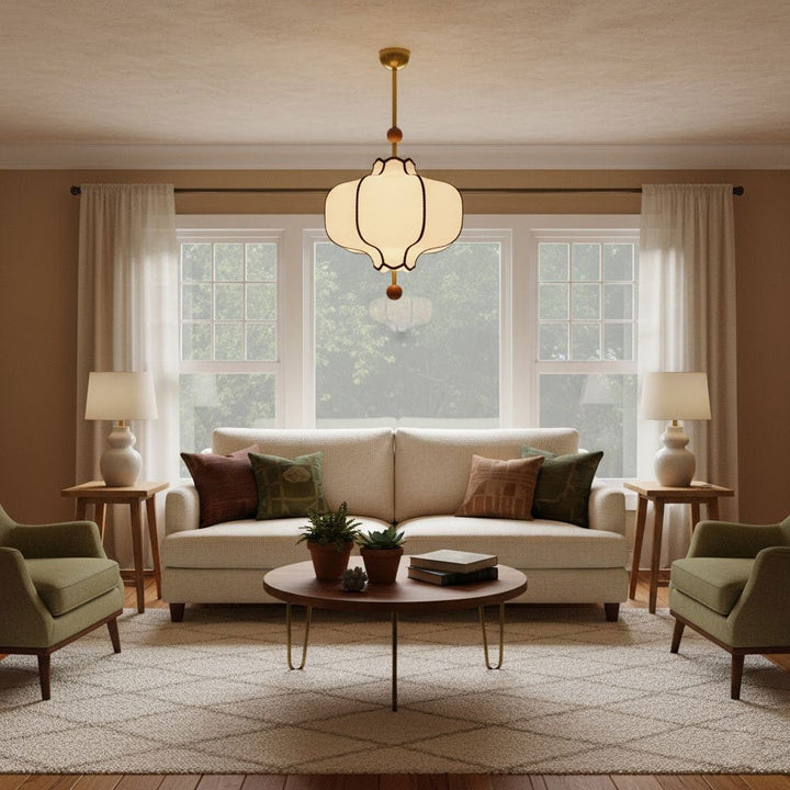 Lantern Fabric Pendant Light - Vakkerlight