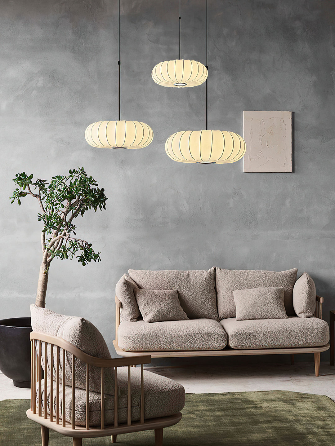 Lantern Silk Pendant Lamp - Vakkerlight