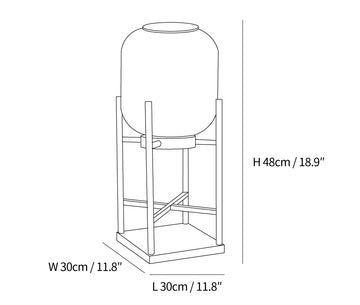 Lantern Outdoor Solar Floor Lamp — Dimension drawings 1