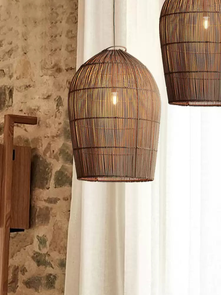 Lantern Woven Rattan Pendant Lamp – detail 4
