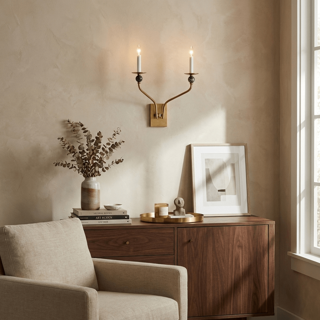 Laurel Branching Brass Sconce - Vakkerlight