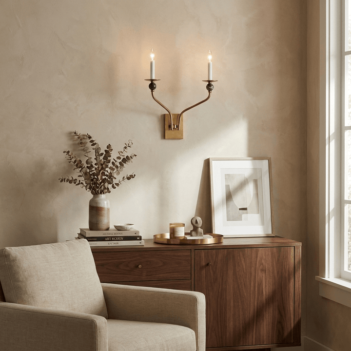 Laurel Branching Brass Sconce - Vakkerlight