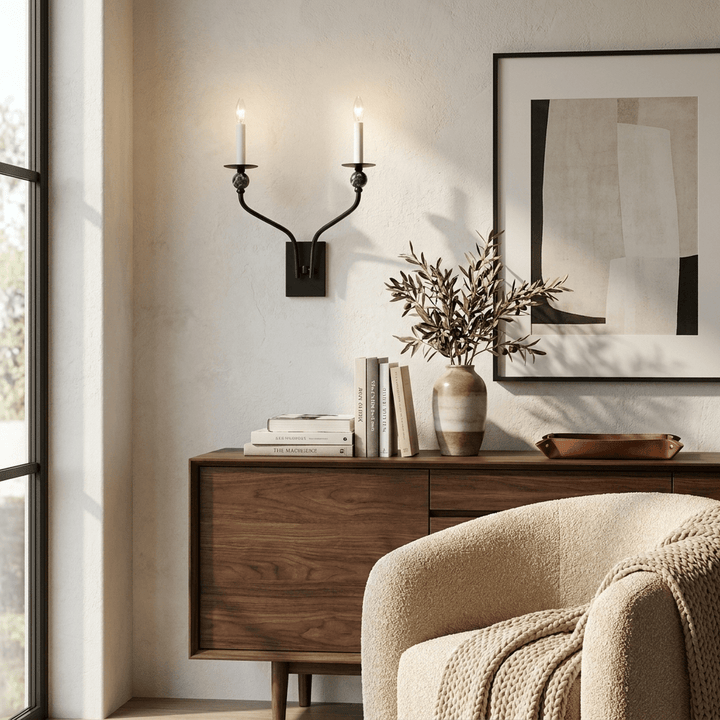 Laurel Branching Brass Sconce - Vakkerlight