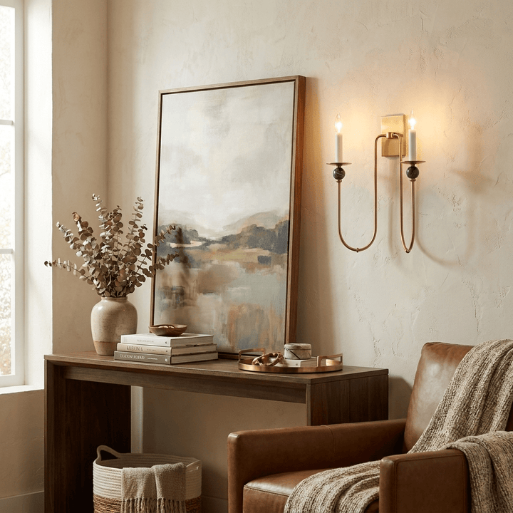 Laurel Trailing Brass Sconce - Vakkerlight
