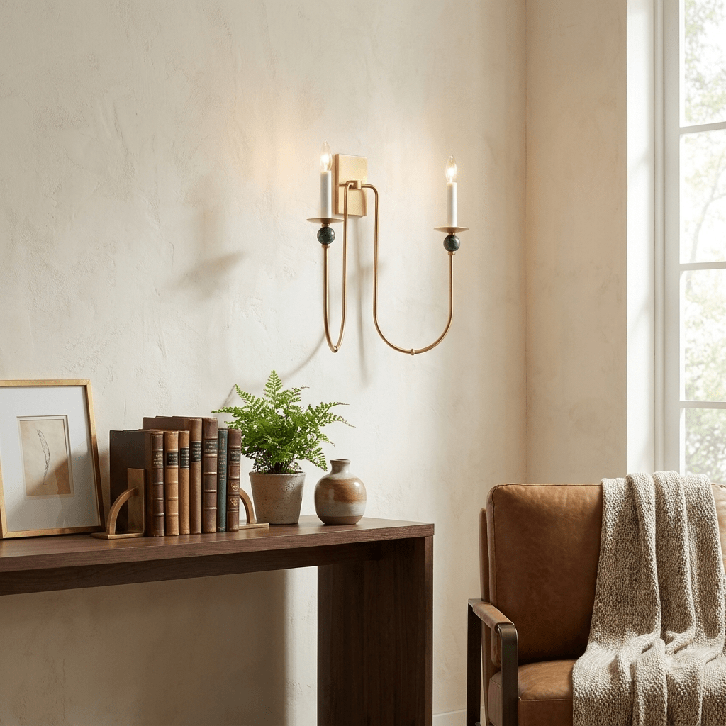 Laurel Trailing Brass Sconce - Vakkerlight