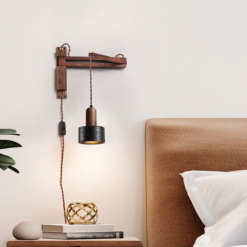 Lava Stone Swing Arm Plug - In Wall Lamp - Vakkerlight