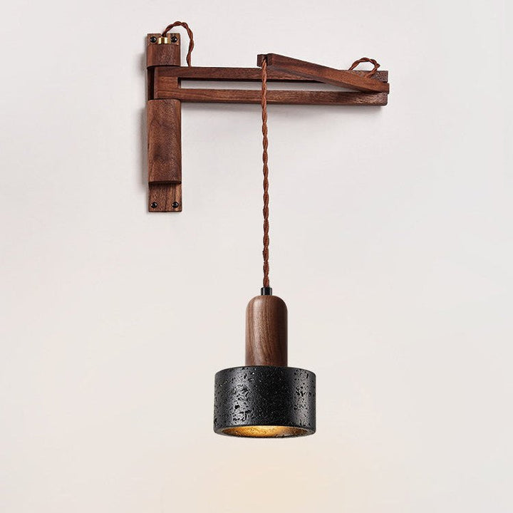 Lava Stone Swing Arm Wall Lamp - Vakkerlight