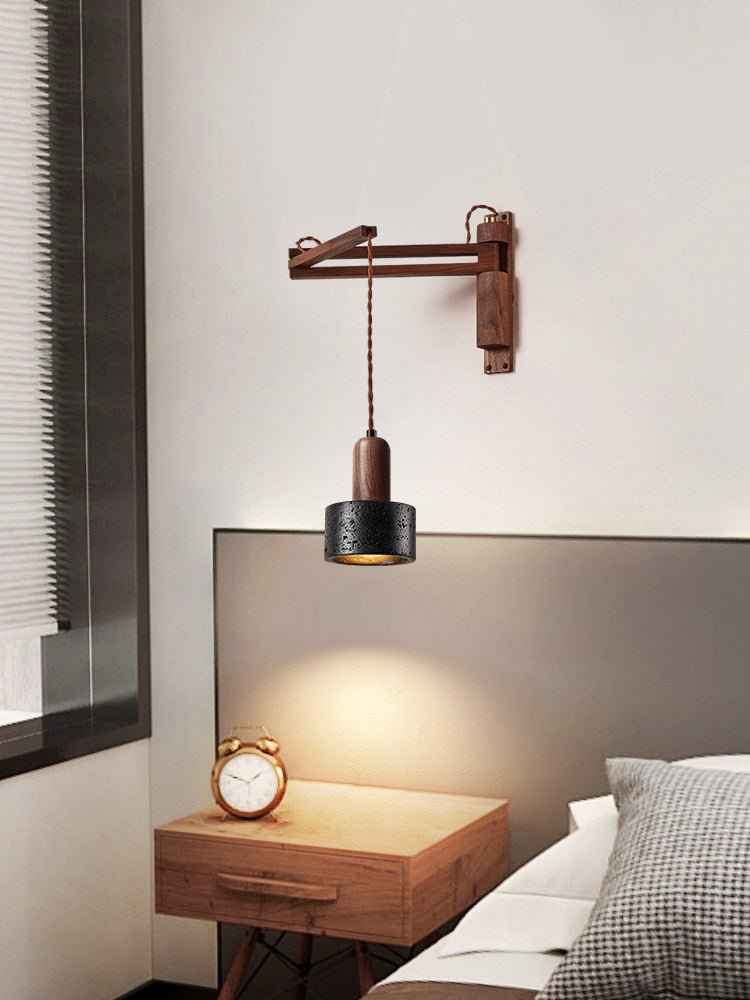 Lava Stone Swing Arm Wall Lamp - Vakkerlight